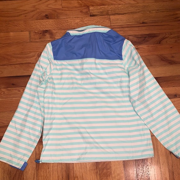 Vineyard Vines Stripe Shep Shirt Windbreaker XS Extra Small Crystal Blue - Picture 2 of 5